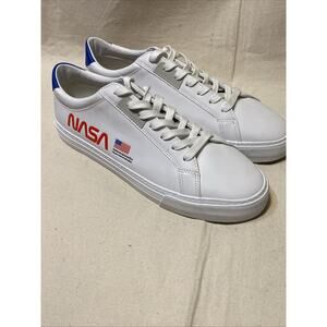 Pull & Bear NASA sneakers in white - Sz 11 US 44 EU Mint national aeronautic